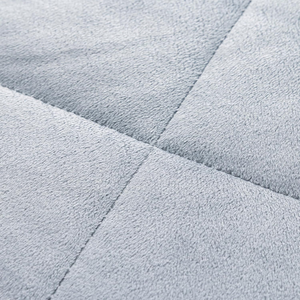 Berkshire Blanket Suedemink & Loftmink Quilted Blanket, Ultra-Soft Reversible Fleece Blanket, Lightweight & Warm, Ideal for Couch, Sofa & Bed, All-Season Comfort, Polar Blue, 90 in × 108 in