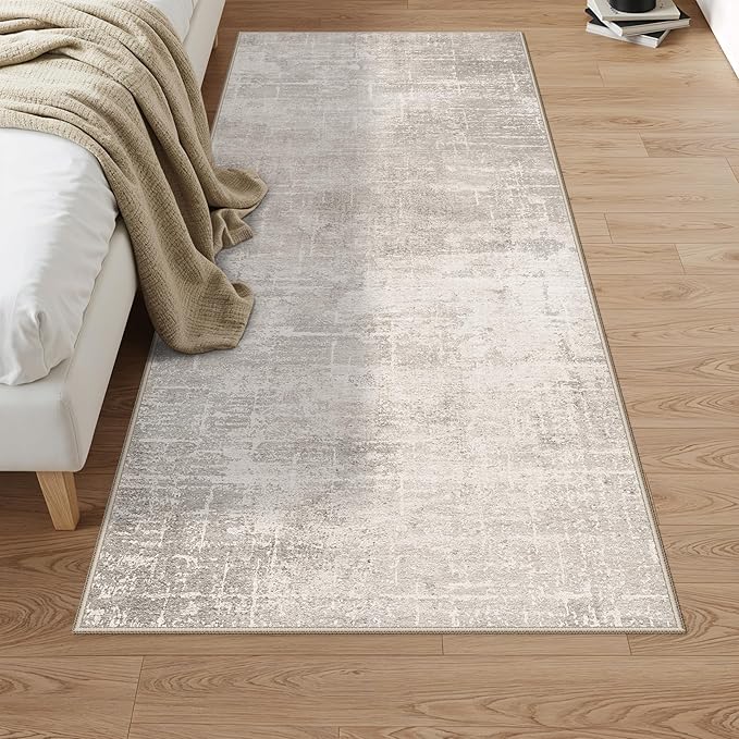 3x6 Washable Hallway Runner Rug: Abstract Stain Resistant Bathroom Kitchen Rug by HYHAOYUNLAI