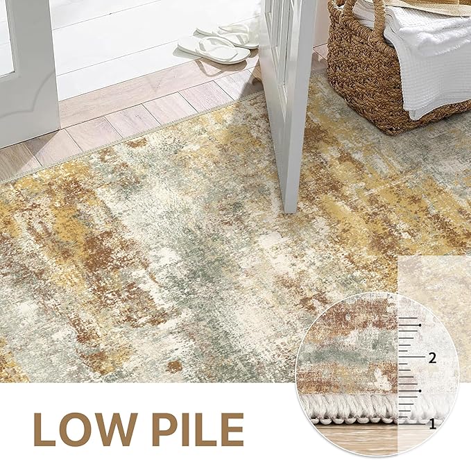 Area Rugs 5x7 for Living Room Bedroom, Modern Abstract Machine Washable Rug - Image 9