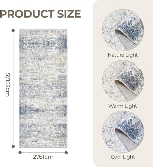 2x5 Rug Runner Washable for Entryway, Soft Bathroom Rugs - Image 2