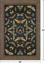 Insect Print Washable 4x6 Entryway Rug - Image 2