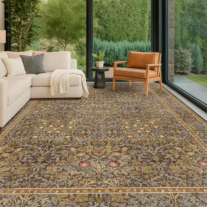 Large 8x12 Boho Living Room Rug by HazoHaus