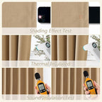 Guken 100% Blackout Linen Curtains 84 Inch Length 2 Panels Set - Image 5