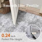 PureCozy 6x9 Grey Area Rug Washable Modern Abstract Living Room Carpet Non Slip - Image 5
