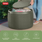 Keter Circa 37 Gallon Resin Deck Box Stool