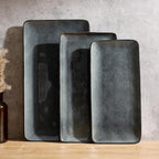 Famiware Serving Platters Set of 3 Sizes - Rectangular, Deep Forest
