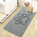OLANLY Dog Door Mat for Muddy Paws 47x24, Paw Print Design, Absorbs Moisture by OLANLY