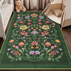 Washable Rug 5x7 Area Rugs for Living Room, Protea Floral Rug for Bedroom - Image 8