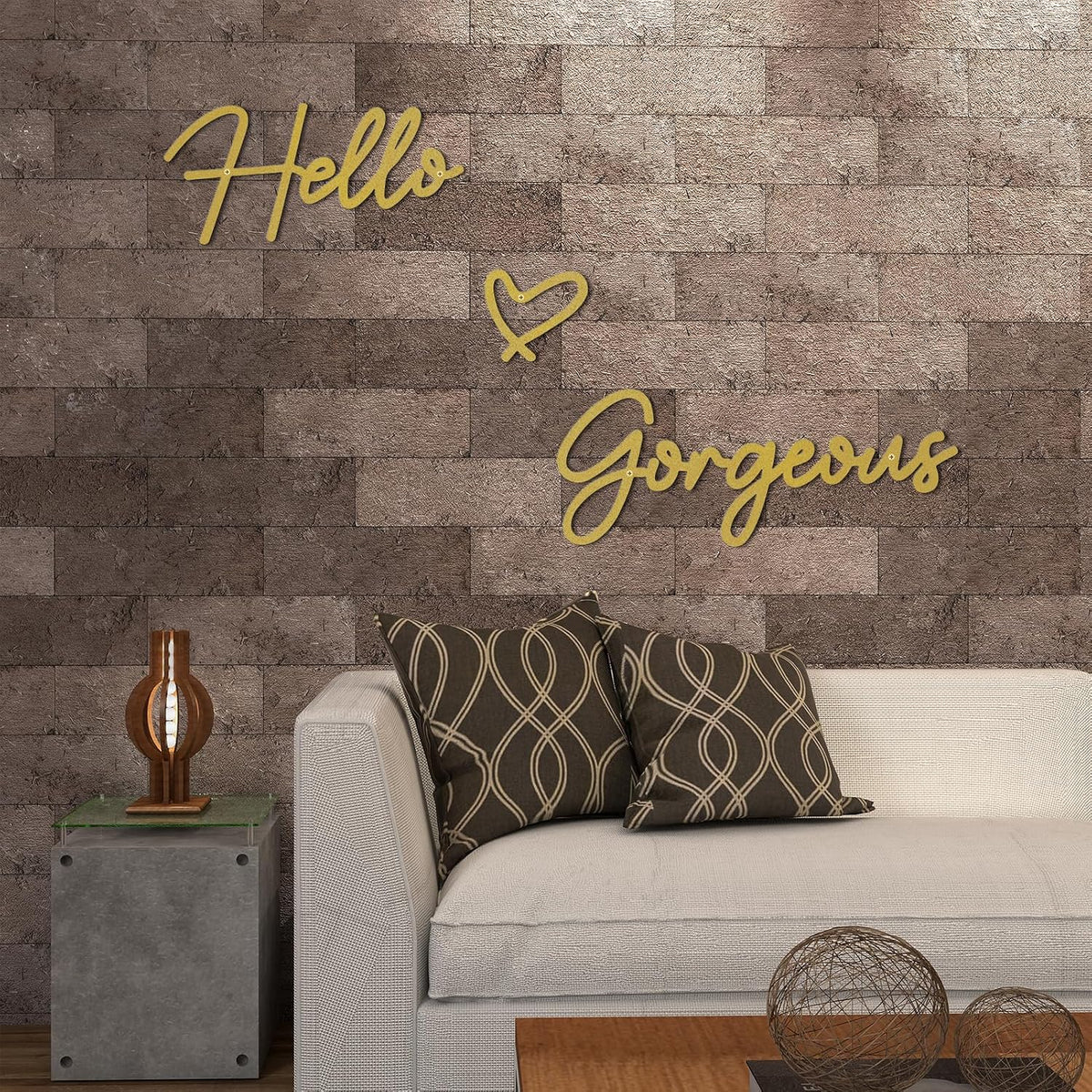 Metal Hello Gorgeous Wall Art Modern Farmhouse Wall Decor Signs