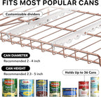 Simple Houseware 3-Tier Stackable Can Organizer Rack 36 Cans, Rose Gold