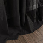 Vintage Black Linen Curtains 63 Inch Length - Image 9