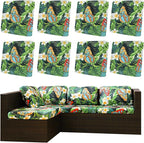 8Pcs Outdoor Cushion Covers, Patio Cushion Covers, Stretch Elastic Slipcovers by dreahoteztil