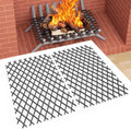 Ember Retainer for Fireplace Grates, 16 x 10 Inch Solid Steel Fireplace Grate Ember Retainer, Keep Burning Embers from Falling, Fire Place Accessories for Camping, Fire Pits, 2 Pack