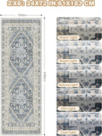 Runner Rug 2x6, Ultra-Thin Entryway Rug Non Slip Washable Rugs - Image 2