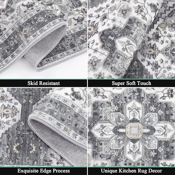 HEBE Boho Kitchen Rug Sets 3 Piece - Image 3