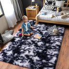 Black and White Rug for Living Room, 8x10 Area Rug for Bedroom, Bedside Indoor - Image 8