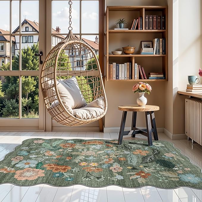 Washable 3x5 Entryway Area Rugs: Ultra Soft Low Pile Carpet by HYHAOYUNLAI