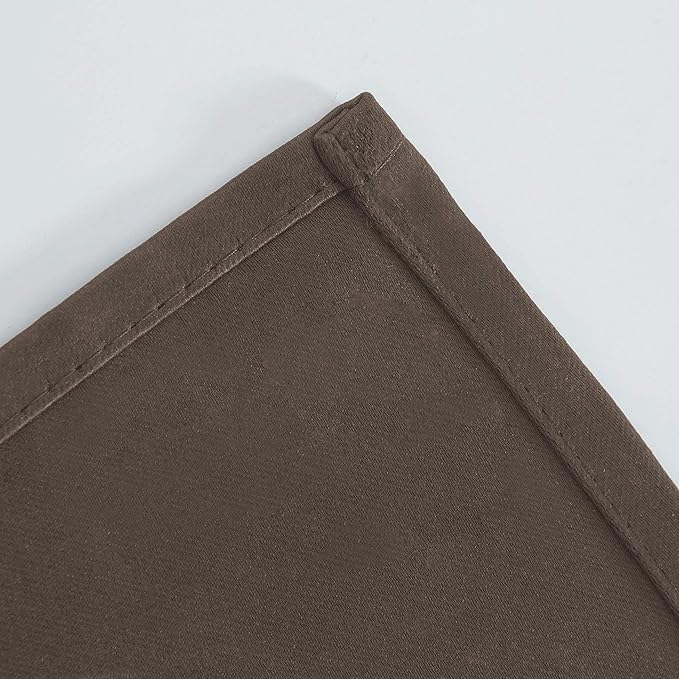 LEMOMO Chocolate Brown Blackout Curtains 52 x 63 Inch Length/Set of 2 Curtain - Image 7