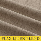 NICETOWN Burlap Vintage Open Linen Weave Flax Thermal Curtains, 100% Blackout - Image 8