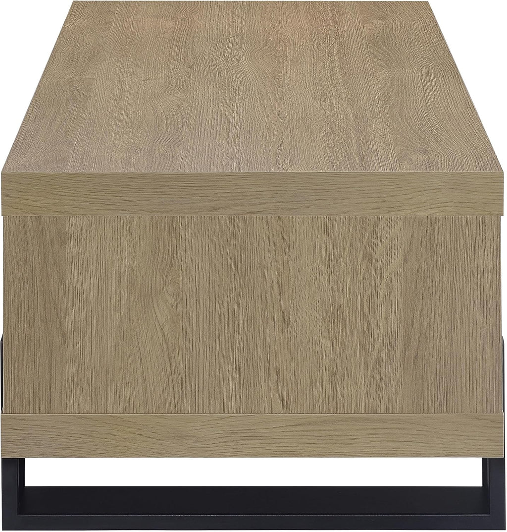 Coaster Dinard 47-Inch Rectangular Coffee Table with Storage, Latte 723688