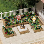 14Pcs Outdoor Cushion Covers, Patio Cushion Covers, Stretch Elastic Slipcovers - Image 6