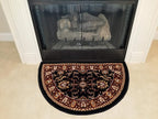 GAD Hearth Slice Fireplace Rug, Classic, Traditional, Log Cabin Decor, Accent Rug, Fire Resistant Mat, Stain Resistant, Area Rug for Bedroom, Living Room, Entryway, 2'2"x3'3" (Black/Red/Black)