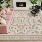 Hazo Haus Floral Pink Rugs for Bedroom Girls 6x9 - Image 3
