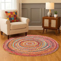 Hausattire Bohemian Braided Rug 4' Round by Hausattire