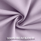 Yakamok Lilac 100% Blackout Curtains 63 Inches Long - Image 6