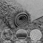5x7 Area Rugs for Living Room Rug: Soft Fluffy Shag Light Gray Rugs for Bedroom - Image 6