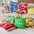 Mindsoft 20 Pcs Holiday Pillow Covers 18x18, Fall Christmas Throw Cover