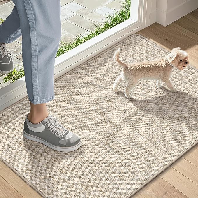 LEKEEPGO Ultra Thin Indoor Door Mat 17"x29", Low-Profile Door Mat Indoor by LEKEEPGO