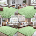 8x10 Area Rugs for Living Room Rug: Soft Fluffy Shag Mint Green Rugs for Bedroom - Image 7