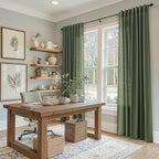 Nanspring Forest Green Linen Curtains - Image 6