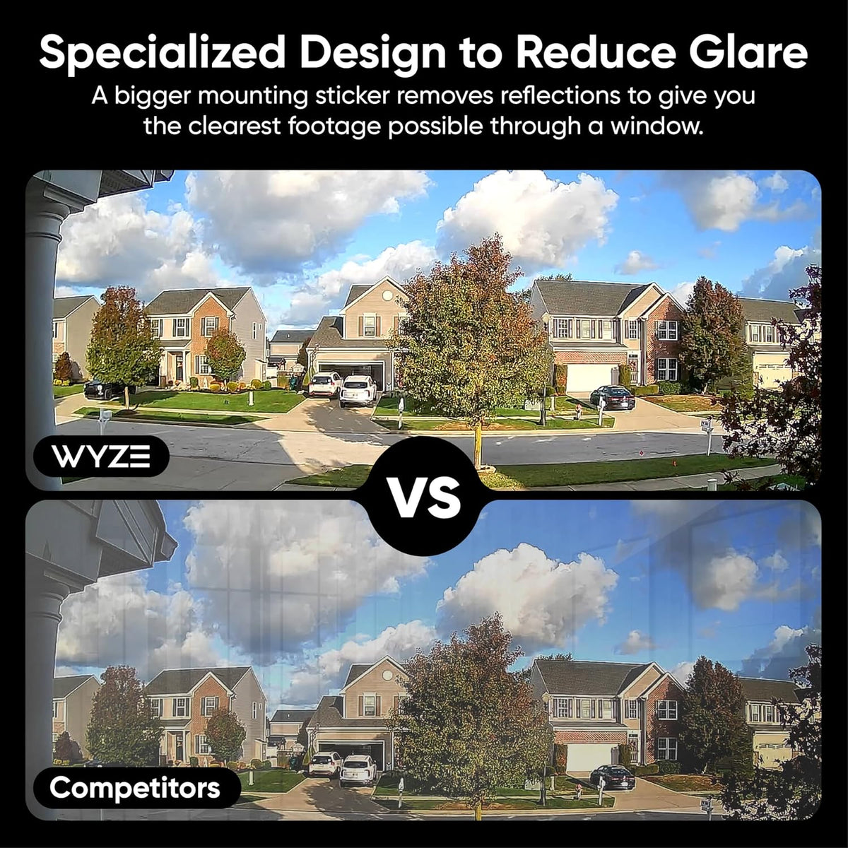 WYZE Window Camera, WiFi Indoor Security Cam, Anti-Glare Color Night Vision