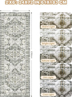 Runner Rug 2x6, Non Slip Washable Rugs - Image 2