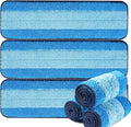 MR. SCRUB 6 Pack Microfiber Cleaning Pads for Bona Mop, Safe for Hardwood and Hard-Surface Floors, Reusable Microfiber Mop Pads for 18 Inch Mop, No Residue, Super-Absorbent, Over 500 Machine Washes