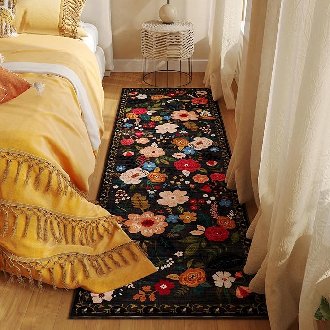 Rugcomf Runner Rug for Hallways Kitchen Rug Non Slip 2'6''x8' Washable Runner - Image 3