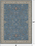 Washable Blue Rugs for Entryway Indoor - Image 2