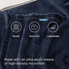 Bedsure GentleSoft Navy Blue Throw Blanket - Image 4