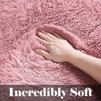 ONASAR Blush Rugs for Living Room Bedroom, Fluffy 5x8 Bedside Area Rug - Image 2