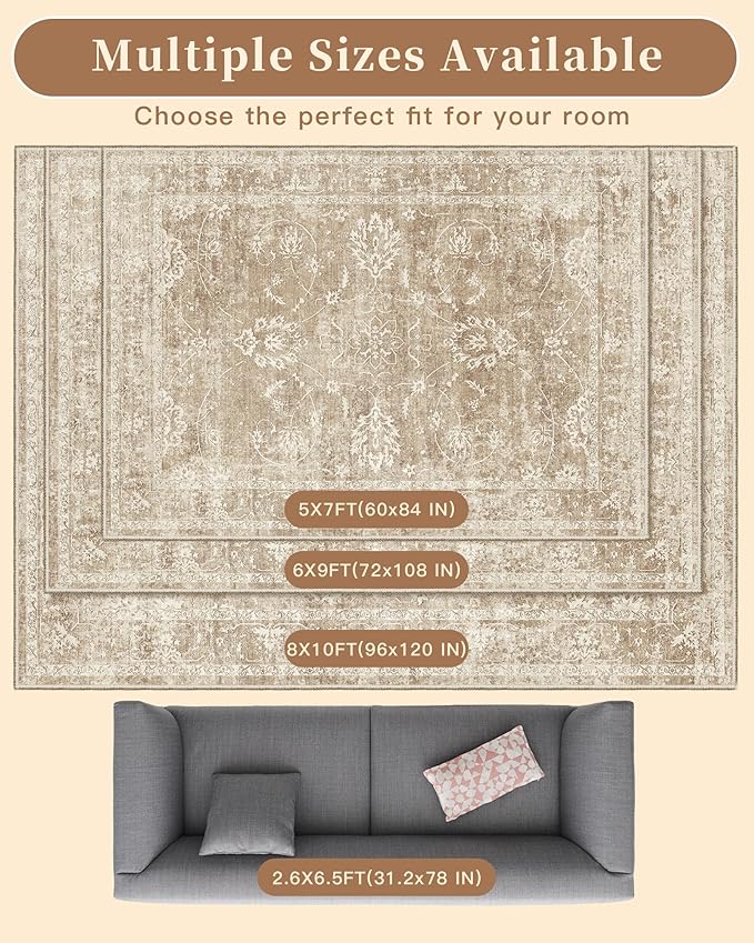 Madane Rug Runner for Hallways 2.5x8, Washable Kitchen Runner Rugs - Image 9