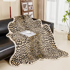 Cheetah Print Rug, Leopard Rug 4.4x5.8 Feet Faux Animal Print Skin Cheetah Area - Image 4