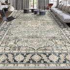 7X9 Area Rugs - 7X9 Washable Area Rug Indoor Vintage Rug Print Rug Low-Pile - Image 7