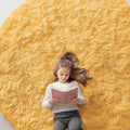 OLANLY Mustard Yellow Round Rugs by OLANLY