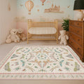 Flower Area Rug for Girls Bedroom by HazoHaus
