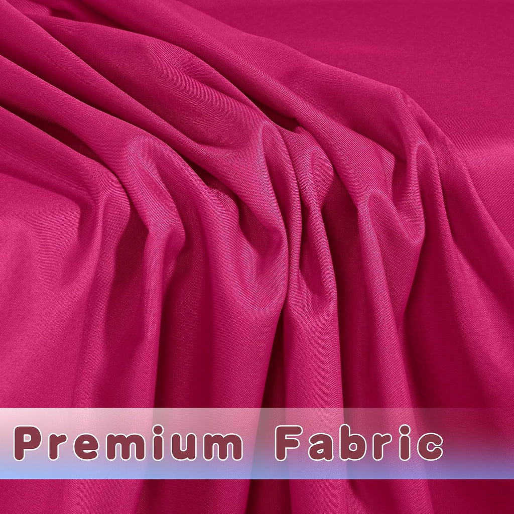 Fitted Table Cloths For 6 Foot Rectangle Tables,Vendor Booth 2 Pack Fuchsia