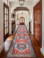 SERISSA Runner Rug for Hallways, Extra Long Boho Rug Ultra Soft Vintage Rust by SERISSAHomeDecorCollection
