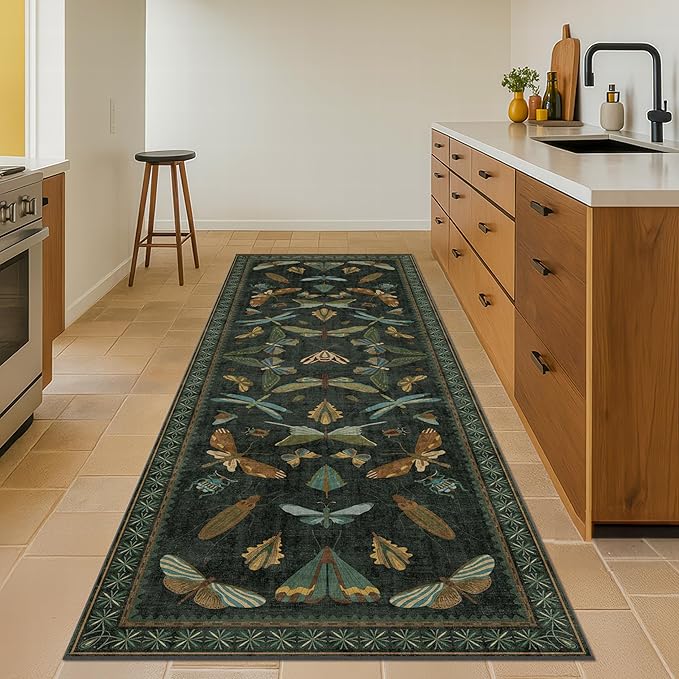 Dark Green 2'6"x12' Long Runner Rugs - Image 6
