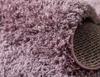 Unique Loom Studio Solid Shag Collection Urban Modern Super Soft & Plush Area Rug (2' 0 x 6' 7 Runner, Mauve)